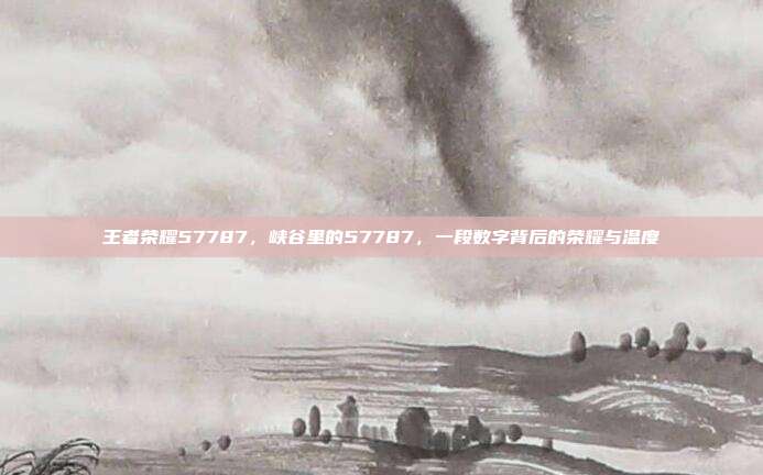 王者荣耀57787,峡谷里的57787,一段数字背后的荣耀与温度