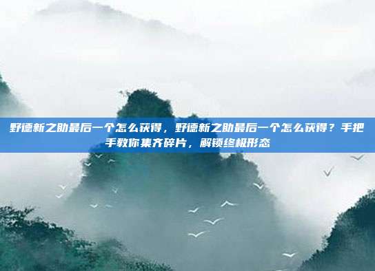 野德新之助最后一个怎么获得,野德新之助最后一个怎么获得?手把手教你集齐碎片,解锁终极形态