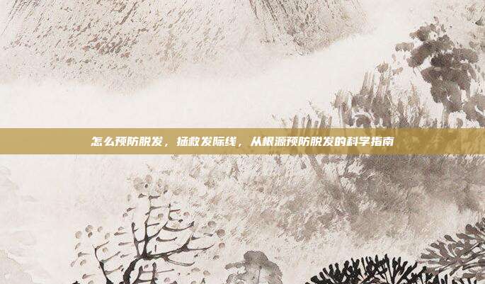 怎么预防脱发,拯救发际线,从根源预防脱发的科学指南