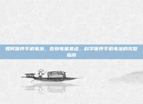 如何保养手机电池,告别电量焦虑,科学保养手机电池的完整指南