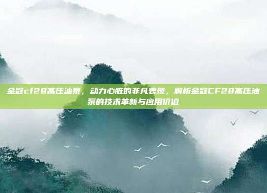 金冠cf28高压油泵,动力心脏的非凡表现,解析金冠CF28高压油泵的技术革新与应用价值