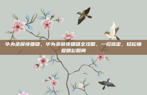 华为录屏快捷键,华为录屏快捷键全攻略,一招搞定,轻松捕捉精彩瞬间