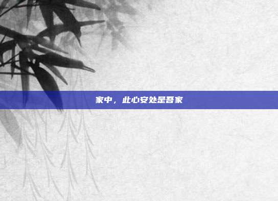 家中,此心安处是吾家