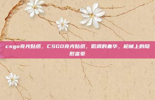 csgo亮光贴纸,CSGO亮光贴纸,低调的奢华,枪械上的隐形富豪
