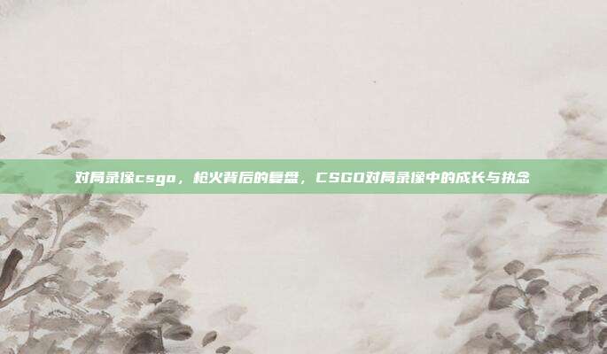 对局录像csgo,枪火背后的复盘,CSGO对局录像中的成长与执念