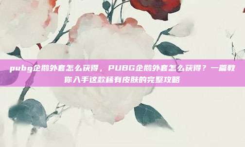 pubg企鹅外套怎么获得,PUBG企鹅外套怎么获得?一篇教你入手这款稀有皮肤的完整攻略
