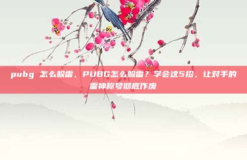 pubg 怎么躲雷,PUBG怎么躲雷?学会这5招,让对手的雷神称号彻底作废