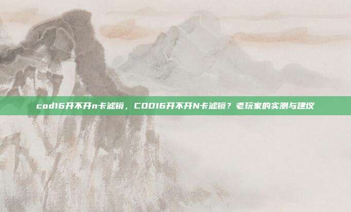 cod16开不开n卡滤镜,COD16开不开N卡滤镜?老玩家的实测与建议