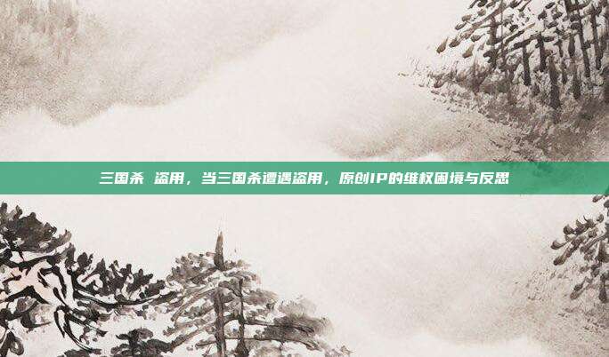 三国杀 盗用,当三国杀遭遇盗用,原创IP的维权困境与反思