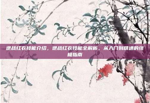 逆战红衣技能介绍,逆战红衣技能全解析,从入门到精通的终极指南