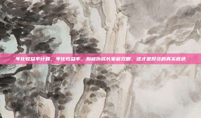 年化收益率计算,年化收益率,别被伪成长蒙蔽双眼,这才是投资的真实底色