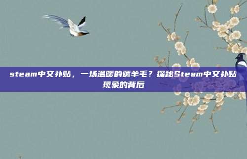 steam中文补贴,一场温暖的薅羊毛?探秘Steam中文补贴现象的背后