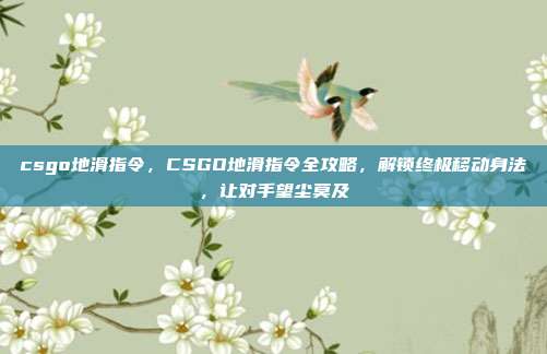 csgo地滑指令,CSGO地滑指令全攻略,解锁终极移动身法,让对手望尘莫及
