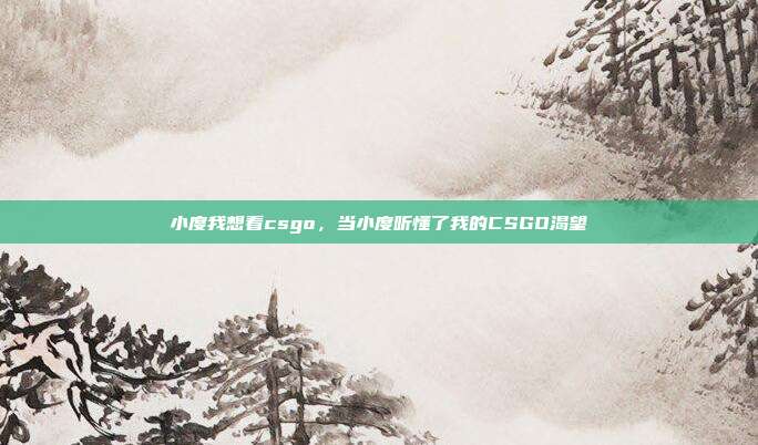 小度我想看csgo,当小度听懂了我的CSGO渴望