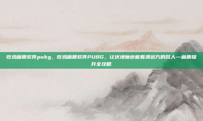 吃鸡画质软件pubg,吃鸡画质软件PUBG,让伏地魔也能看清远方的敌人—画质提升全攻略