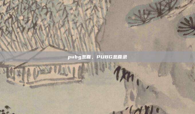 pubg悲喜,PUBG悲喜录