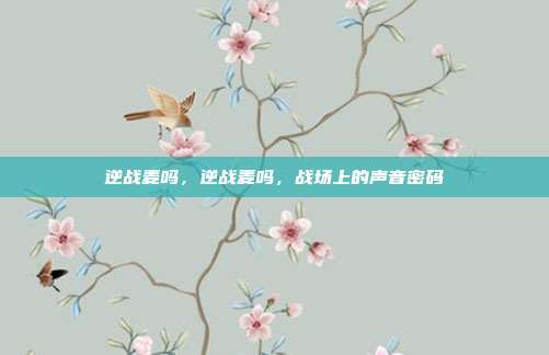 逆战麦吗,逆战麦吗,战场上的声音密码