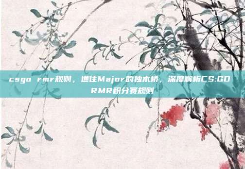 csgo rmr规则,通往Major的独木桥,深度解析CS:GO RMR积分赛规则