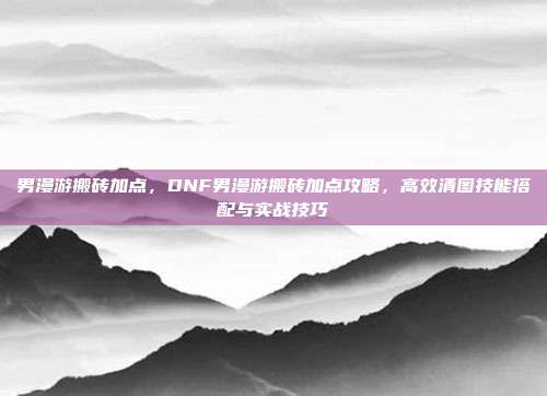 男漫游搬砖加点,DNF男漫游搬砖加点攻略,高效清图技能搭配与实战技巧