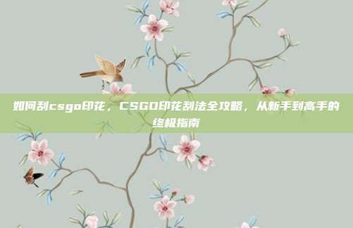 如何刮csgo印花,CSGO印花刮法全攻略,从新手到高手的终极指南