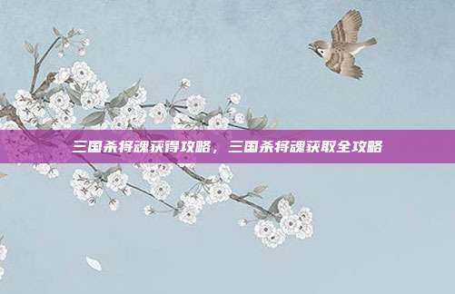三国杀将魂获得攻略,三国杀将魂获取全攻略