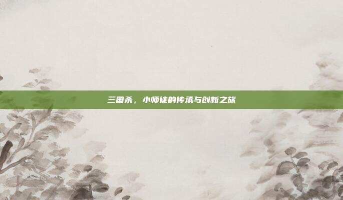 三国杀,小师徒的传承与创新之旅