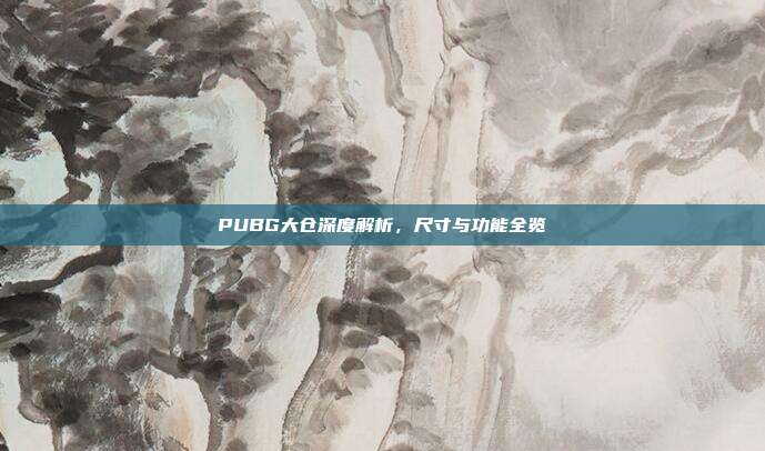 PUBG大仓深度解析,尺寸与功能全览