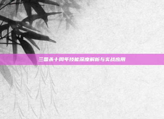 三国杀十周年技能深度解析与实战应用