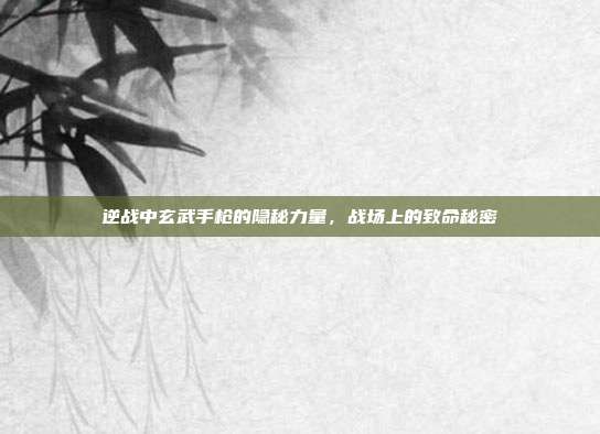 逆战中玄武手枪的隐秘力量,战场上的致命秘密