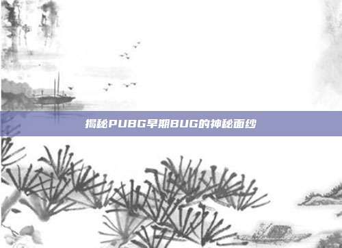 揭秘PUBG早期BUG的神秘面纱