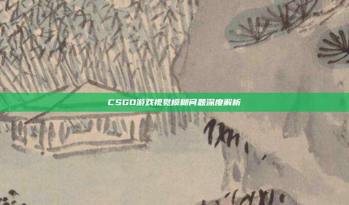 CSGO游戏视觉模糊问题深度解析