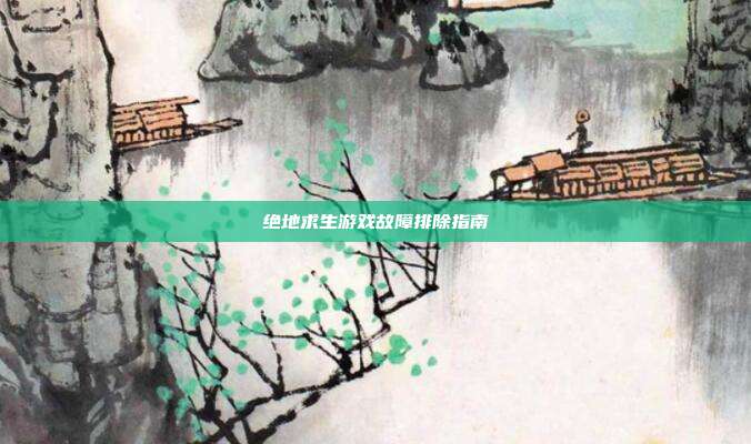 绝地求生游戏故障排除指南