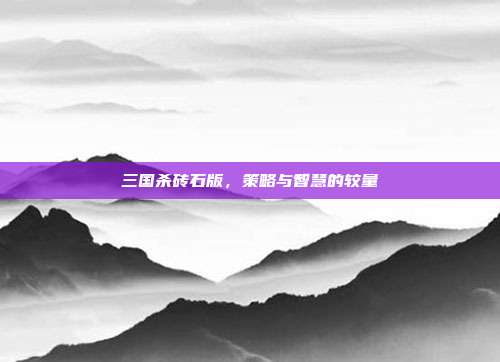 三国杀砖石版,策略与智慧的较量