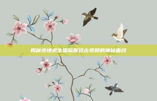 揭秘绝地求生国际服远古视频的神秘面纱