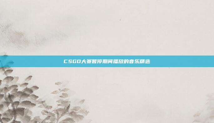 CSGO大赛暂停期间播放的音乐精选