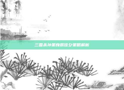 三国杀孙策良辰佳夕策略解析