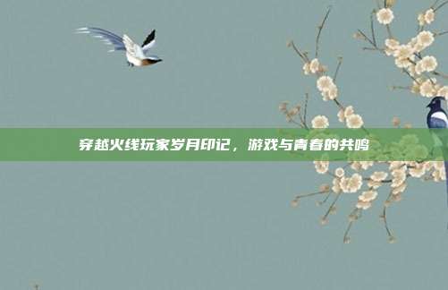 穿越火线玩家岁月印记,游戏与青春的共鸣