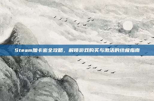 Steam加卡密全攻略,解锁游戏购买与激活的终极指南
