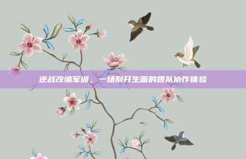 逆战改编军训,一场别开生面的团队协作体验