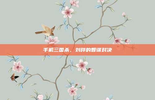 手机三国杀,刘晔的智谋对决