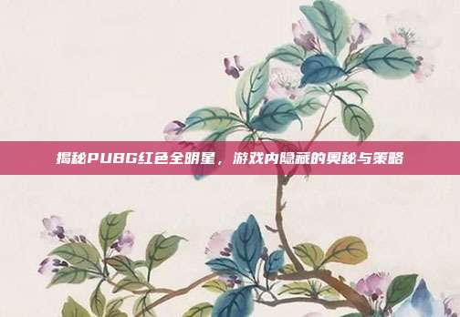 揭秘PUBG红色全明星,游戏内隐藏的奥秘与策略