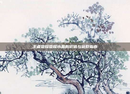王者荣耀荣耀水晶的价值与获取指南