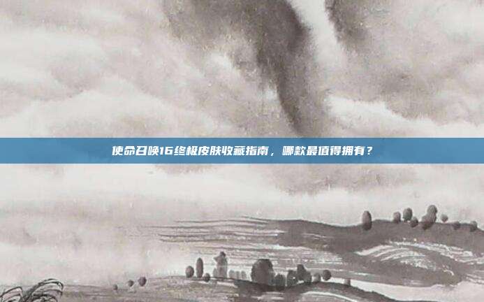 使命召唤16终极皮肤收藏指南,哪款最值得拥有?