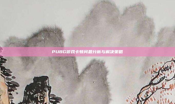 PUBG游戏卡顿问题分析与解决策略