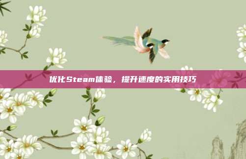 优化Steam体验,提升速度的实用技巧