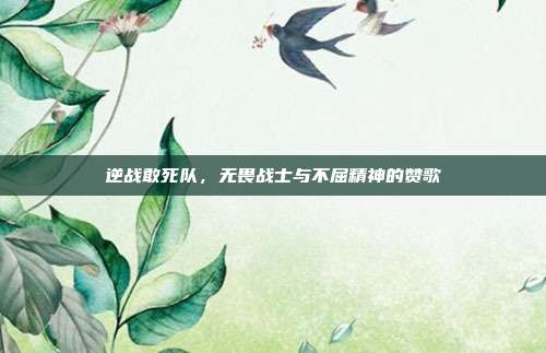 逆战敢死队,无畏战士与不屈精神的赞歌