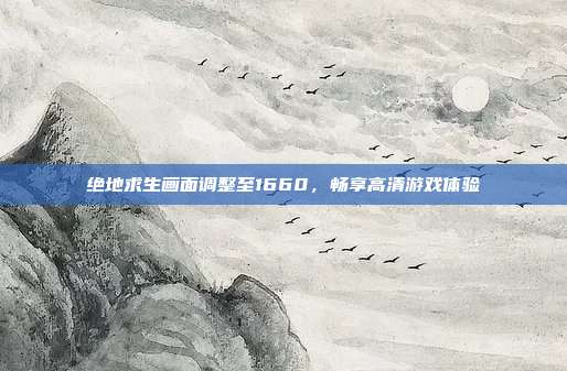 绝地求生画面调整至1660,畅享高清游戏体验
