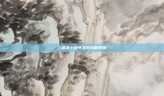 三国杀十周年五阶攻略视频
