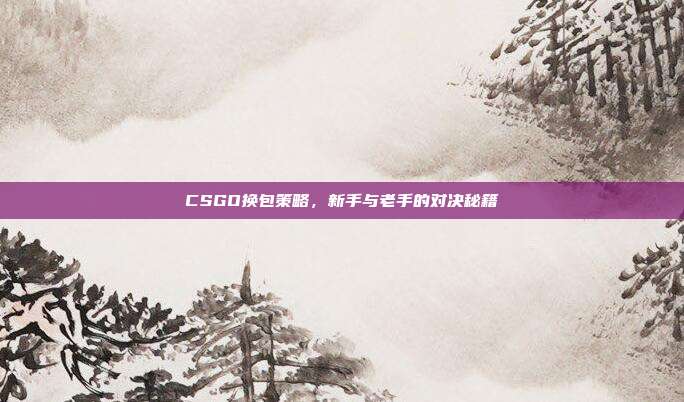 CSGO换包策略,新手与老手的对决秘籍