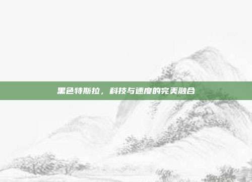 黑色特斯拉,科技与速度的完美融合